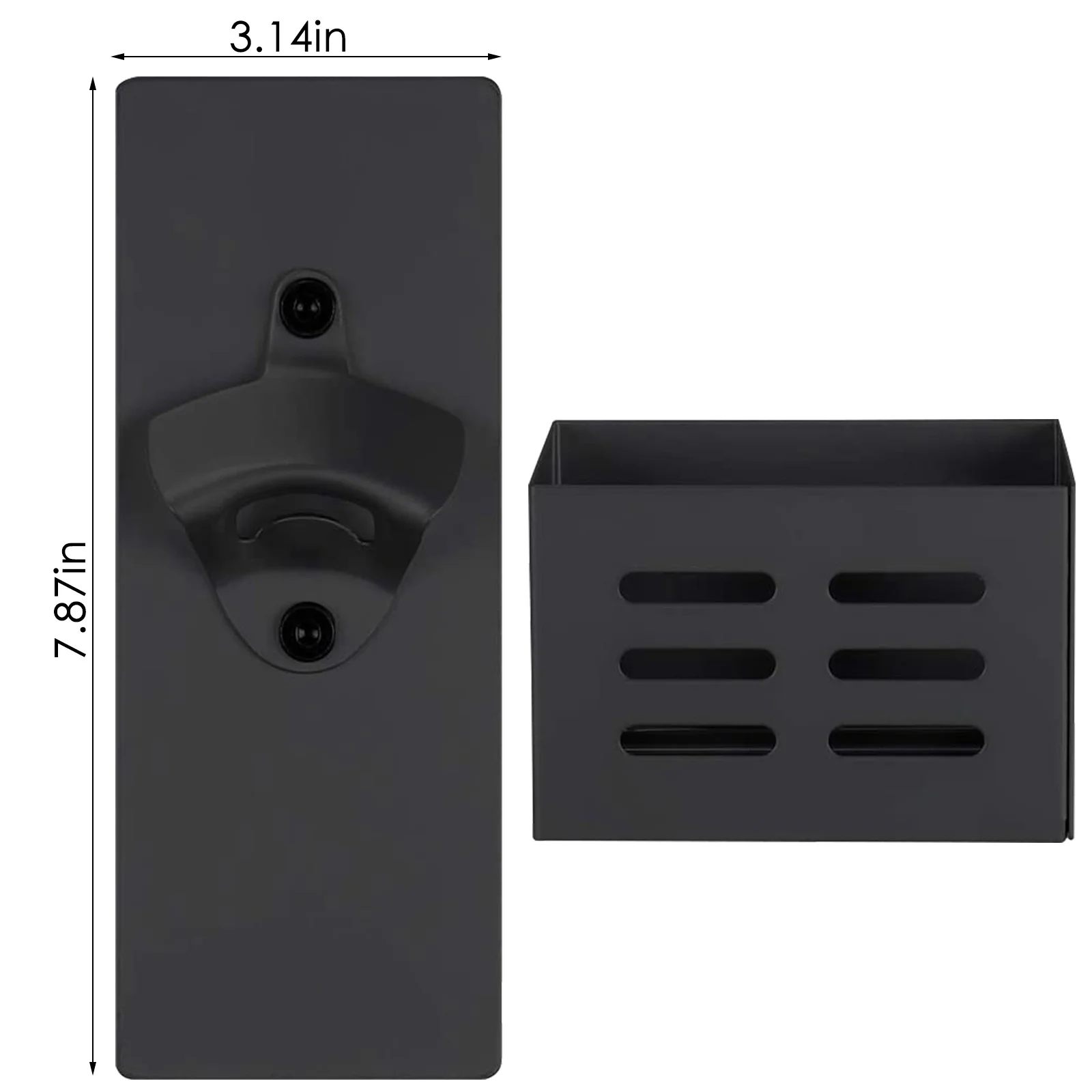 

Wall Mounted Beer Opener Beer Cap Catcher Box Set With Screws Stainless Steel Bottle Opener Kitchen Bar Accessories