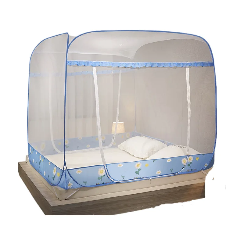 

2021 new magic no installation mosquito net three door foldable Mongolian yurt powerful mosquito repellent for single and double