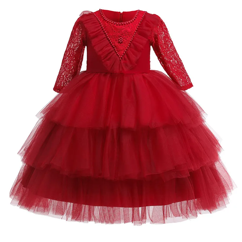 Свадебное платье для девочек и малышей кружевное новорожденных праздвечерние