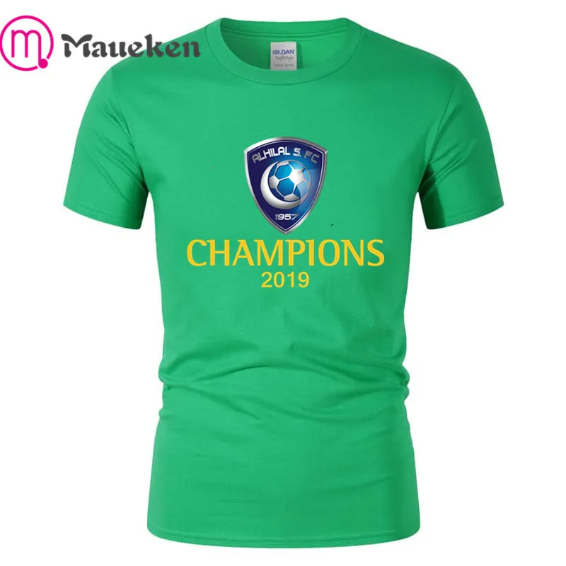 Al Hilal Al-Hilal champions, забавная Мужская футболка, модная, хлопок, хип-хоп футболка, топы, футболки, брендовая одежда - Цвет: 15