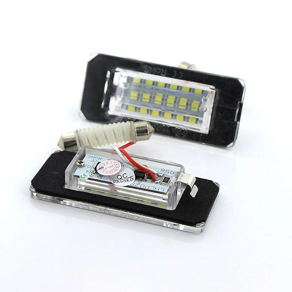AOSHIKE 2 шт. белый 18SMD Автомобильный светодиодный светильник для номерного знака с бусинами для Mini Cooper R56 R57 R58 R59 автомобильный светильник без ошибок