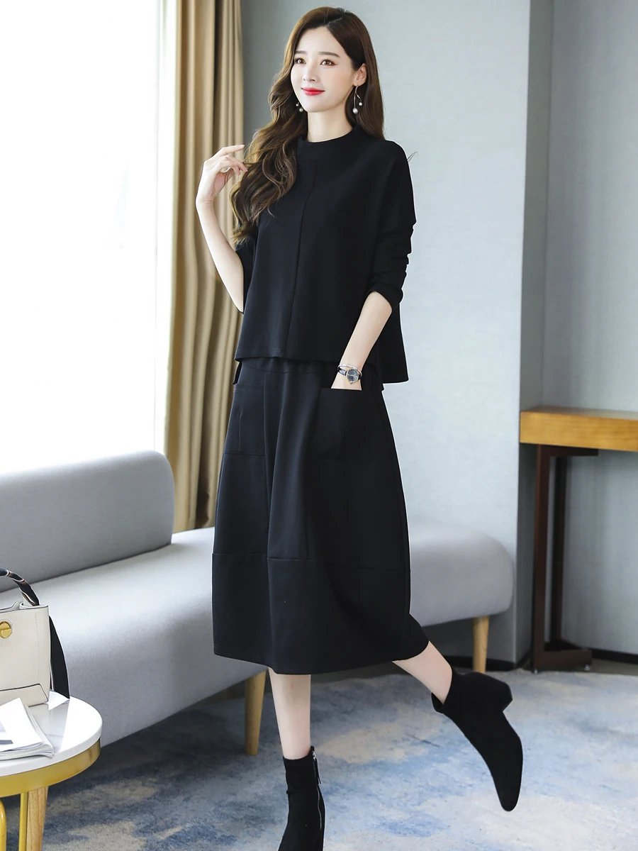 Clothes Piece Women 2 2023 Skirt and Top Set Spring Autumn Skirts Womens Outfits Roupas Feminina Hft12C445 KJ5490