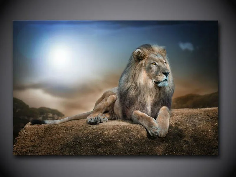 

Canvas painting lion tiger family decoration posters and prints wall art pictures for living room wall paintings home decor