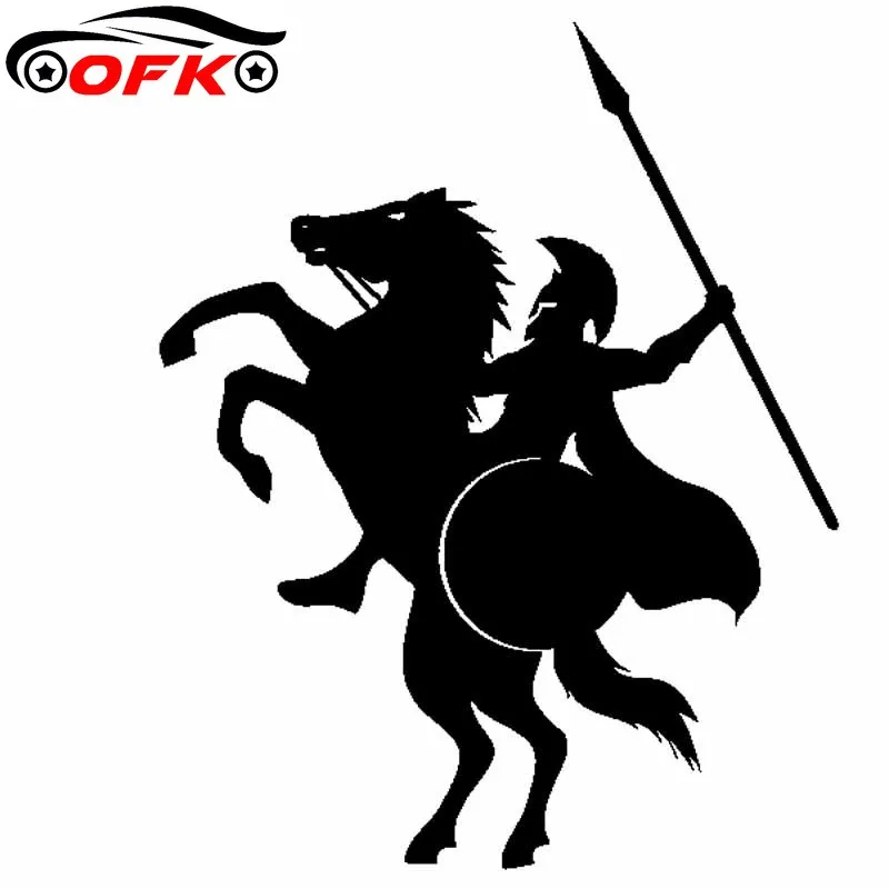 

A Valiant Warrior Car Sticker Vinyl Personality Decal Black Silver 15.8CM*12.7CM