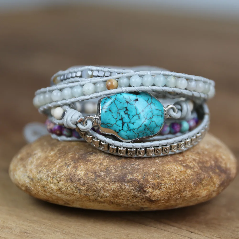 Плетеный браслет с бусинами 5 нитей|Браслеты шармами| |