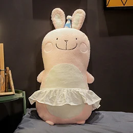 Maid bunny Мультяшные лесные животные, плюшевая подушка, милая мягкая подушка, мини-кулон, фланелевые одеяла, реквизит, детская кроватка, Декор - Цвет: Maid bunny