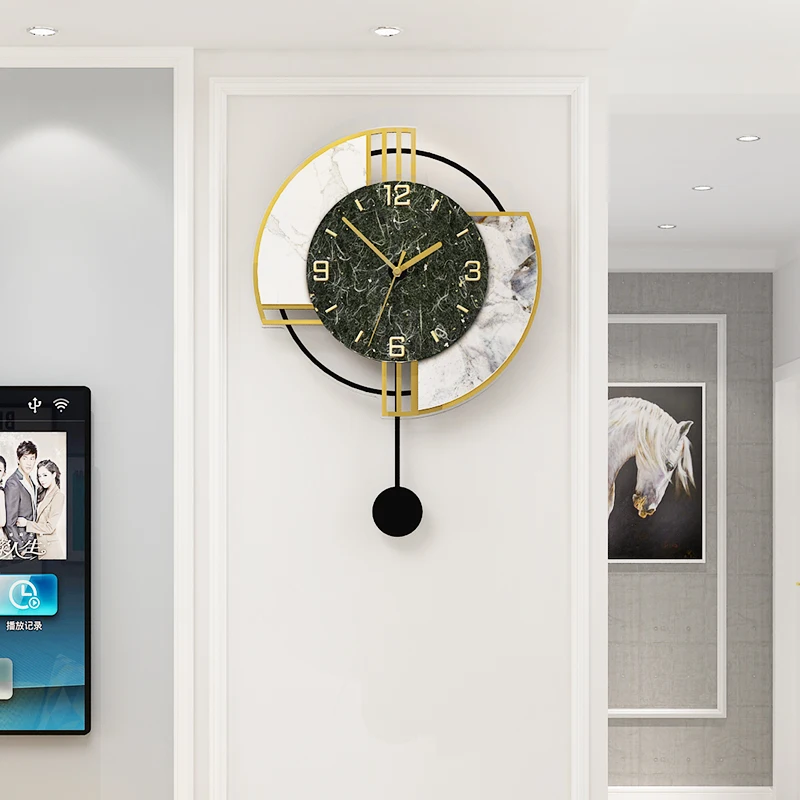 Большие часы настенные MEISD в скандинавском стиле кварцевые маятник домашний