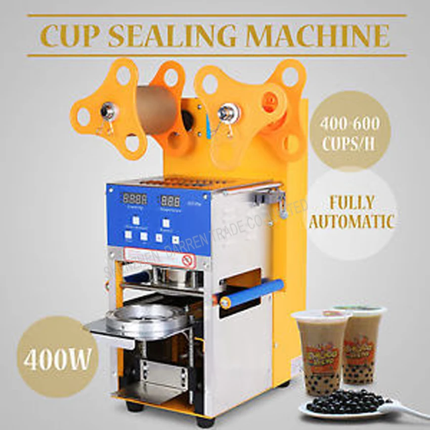 400-600 чашки/ч полно Автоматическая Боба Bubble Чай запайщик стаканов Machine_Cup запайки _