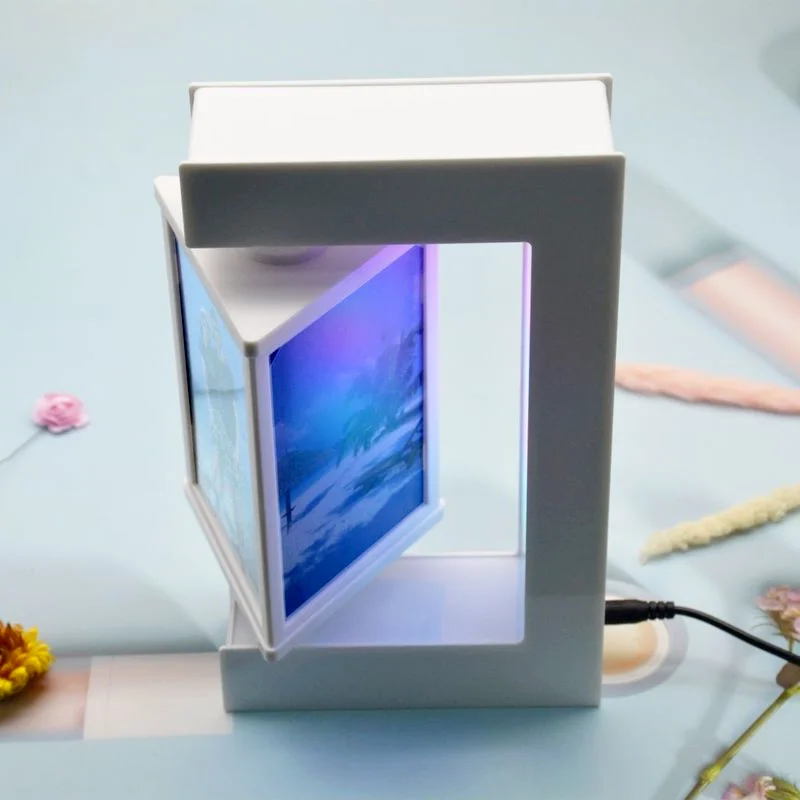 Новинка 2021 необычная белая фоторамка с магнитной левитацией. Магнитная