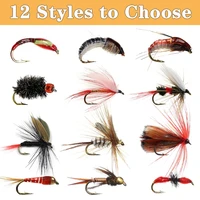 3pcsbox 12 styles fly fishing lure dry wet flies nymph artificial pesca bait lure trout pesca fishing tackle