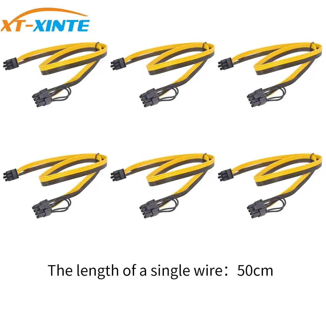 6 шт. PCIe 6Pin к 6 + 2 Pin Кабель питания 8 pin к 6 Pin PCI Express Видеокарта кабель питания папа-папа порт