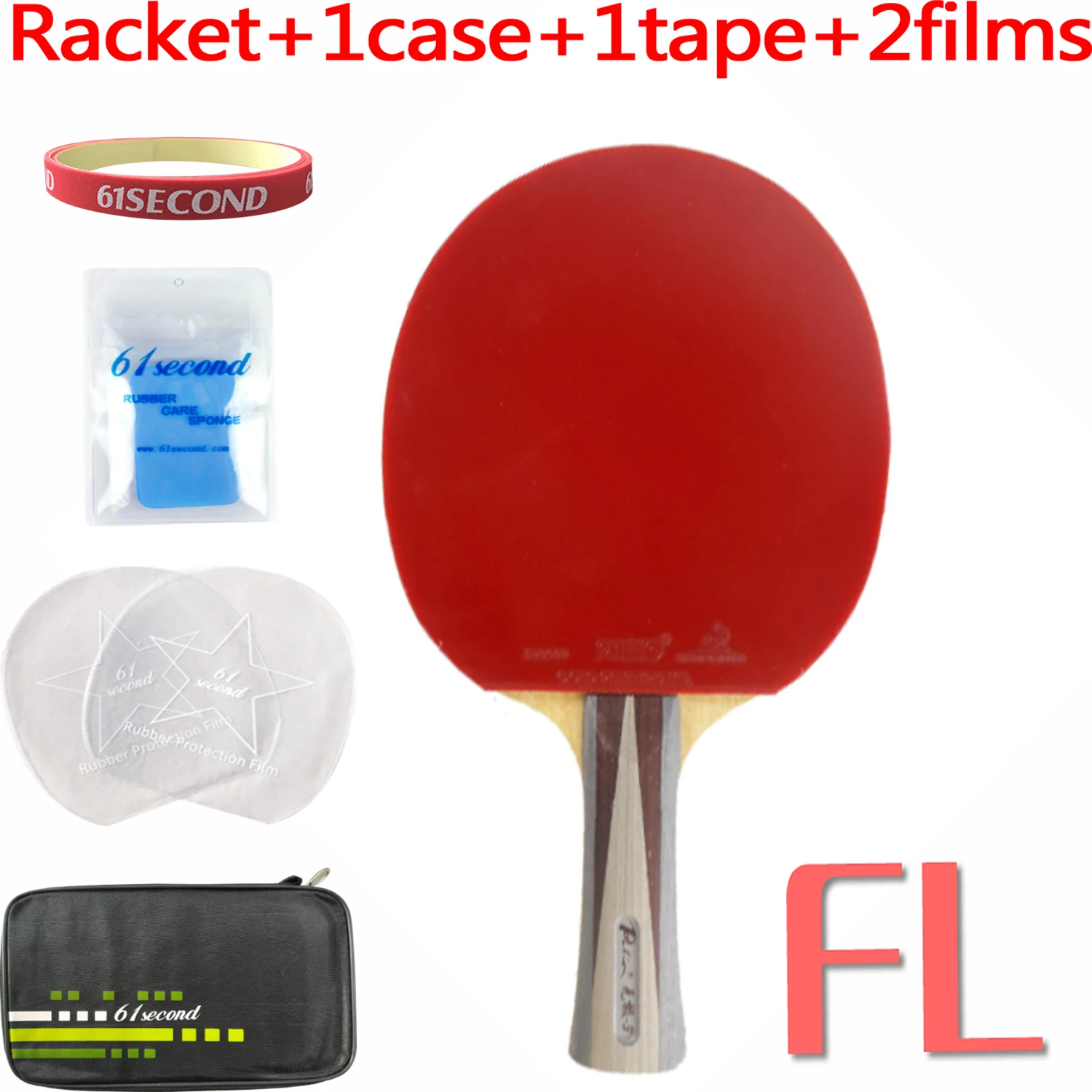 Palio Infinite-3 лезвия с 2x Palio CJ8000(H36-38) резинки для настольного тенниса ракетки Shakehand длинной ручкой FL - Цвет: FL with F 1 case