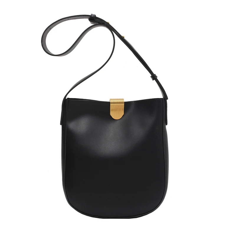 

New Simple Small PU Leather Luxury Branded Bucket Crossbody Handbags and Purses 2020 Winter Women's Designer Shoulder Bag