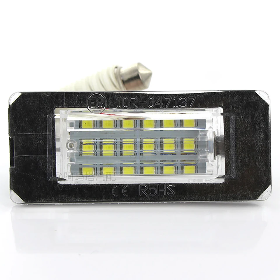 AOSHIKE 2 шт. белый 18SMD Автомобильный светодиодный светильник для номерного знака с бусинами для Mini Cooper R56 R57 R58 R59 автомобильный светильник без ошибок