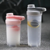 500ml 700ml plastic gym protein powder shaker with scale portable ourdoor sports water bottle herbalife