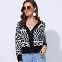 women loose knitted cardigan 2021 v neck and button sexy soft sweater autumn winter temperament sweater short knitted coat