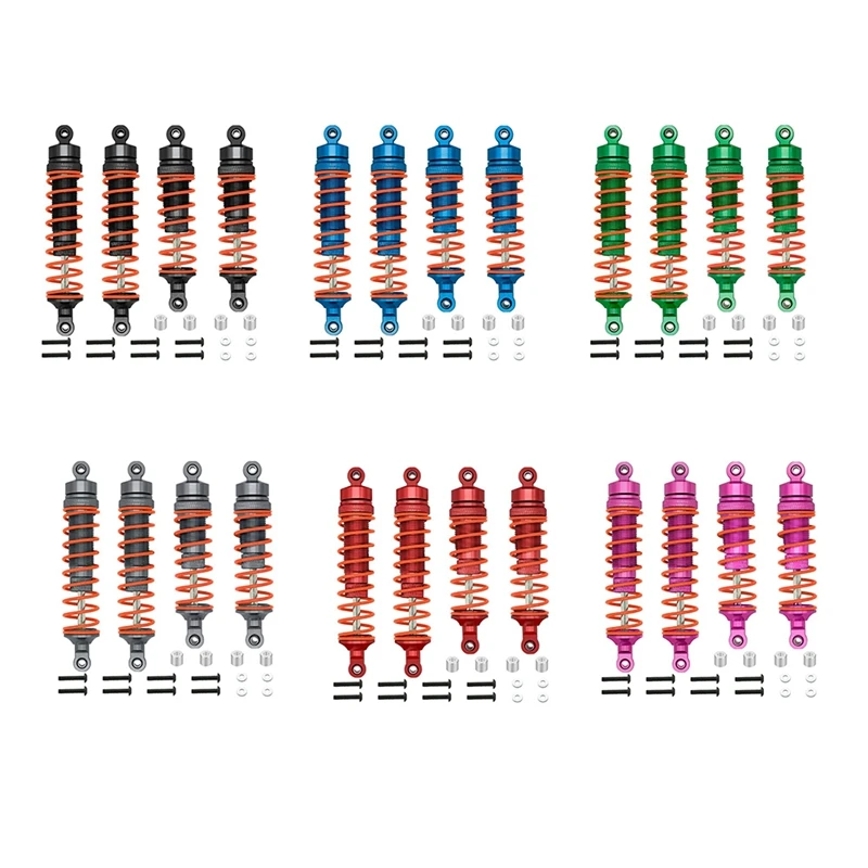 

4Pcs Metal Front and Rear Shock Absorber for Traxxas Slash Rustler Stampede Hoss 4X4 VXL 1/10 RC Car Upgrade Parts