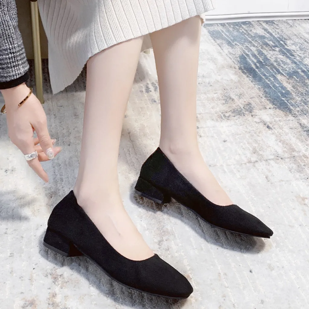 Женская обувь повседневная женская в горошек на низком квадратном каблуке