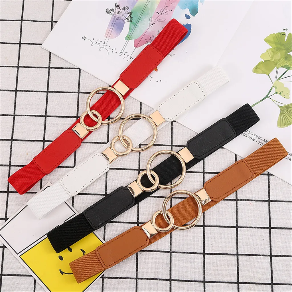 Женский модный трендовый ремень узкие эластичные ремни для платьев тонкий