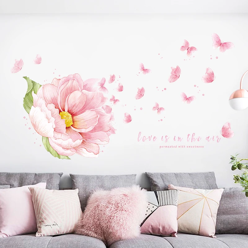 

3D Wall Stickers Flowers Home Decor Teen Room Decoration Living Room Bedroom Warm Wall Decals Posters Self-adhesive Murals