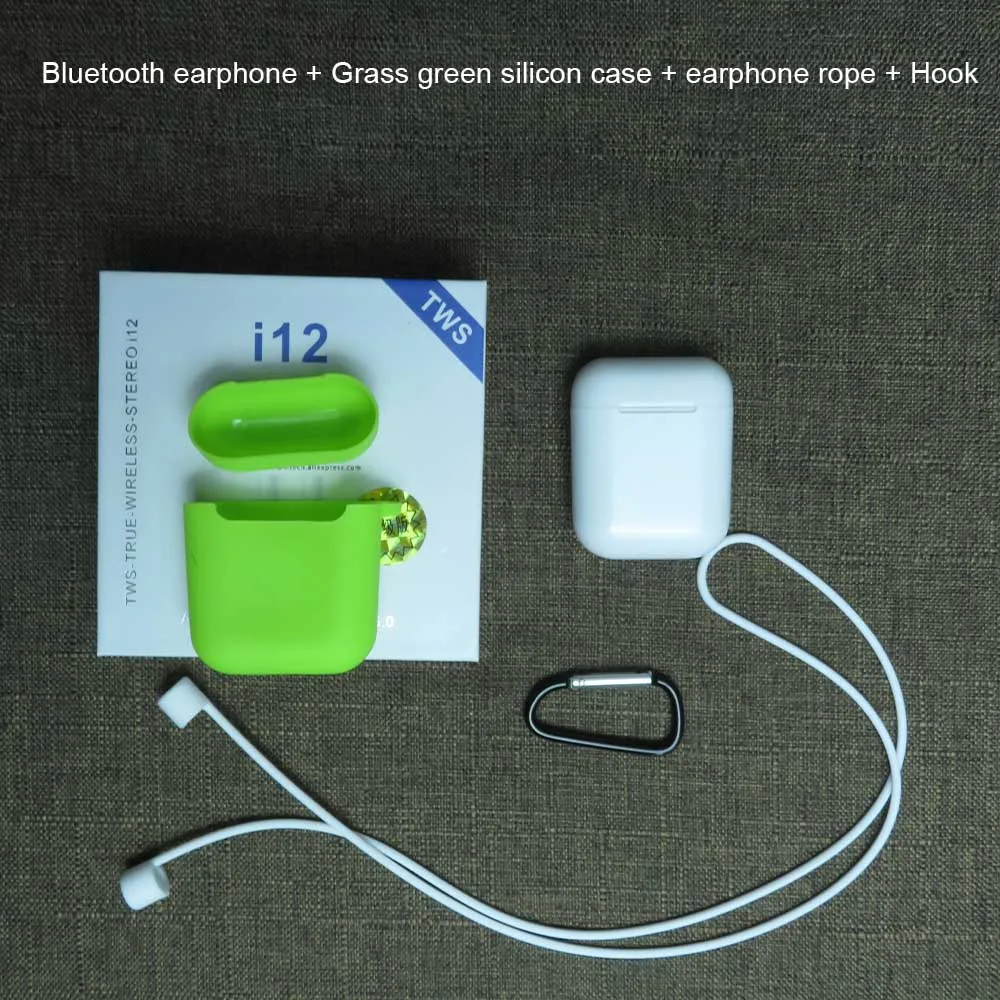 Green tws i12 TWS i12 i9S Bluetooth наушники беспроводные наушники для Xiaomi Mi Apple Iphone huawei samsung - Цвет: Green tws i12