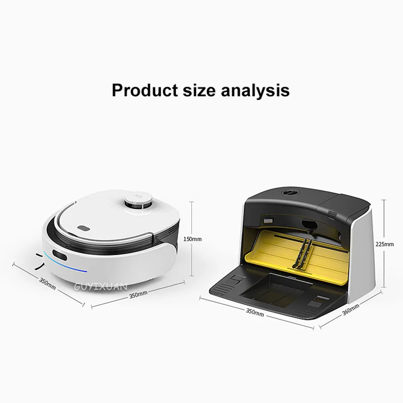 

Three-in-one robot household vacuum cleaner automatically sweeps dust and disinfects the floor intelligently