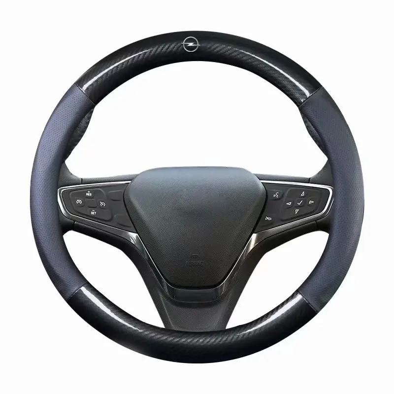 Кожаный Автомобильное рулевое силиконовое покрытие для руля 38 см 1" для Opel Corsa D Астра J караван Vectra Meriva Zafira Antara Insignia Signum комбо