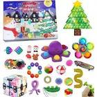 Календарь на Новый год 2021, Рождественская игрушка для детей, календарь с обратным отсчетом, рождественские игрушки на 24 дня, Рождественская игрушка с пузырьками, подарочный набор, подарок, Рождество