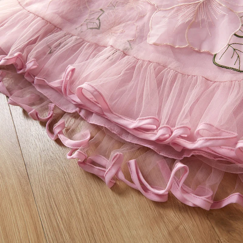 Мода 2019 летнее Пышное Бальное Платье с сеткой платья для маленьких девочек