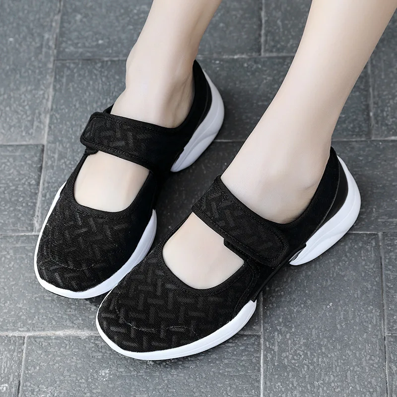 2021 Spring Women Flats Shoes Mesh Breathable Moccasins Women Boat Shoes Lightweight Casual Tenis Loafers Outdoor Walking Shoes