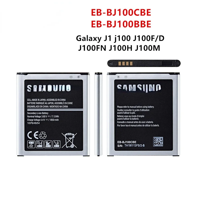 

Оригинальная Φ батарея 1850mAh для Samsung Galaxy J1 J100 EB-BJ100CBE J100FN J100H J100M J100Y J100D WO