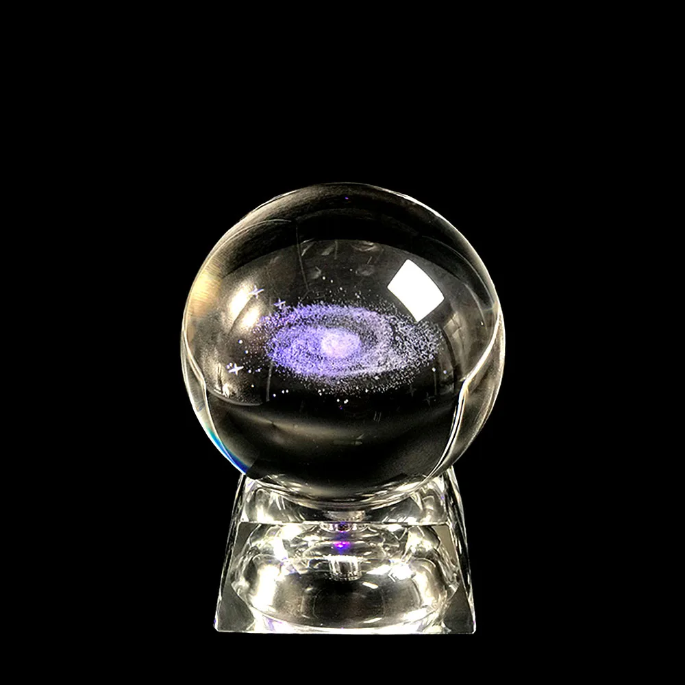 3D Хрустальный шар Млечный Путь солнечная система планета 6 см мини ночной
