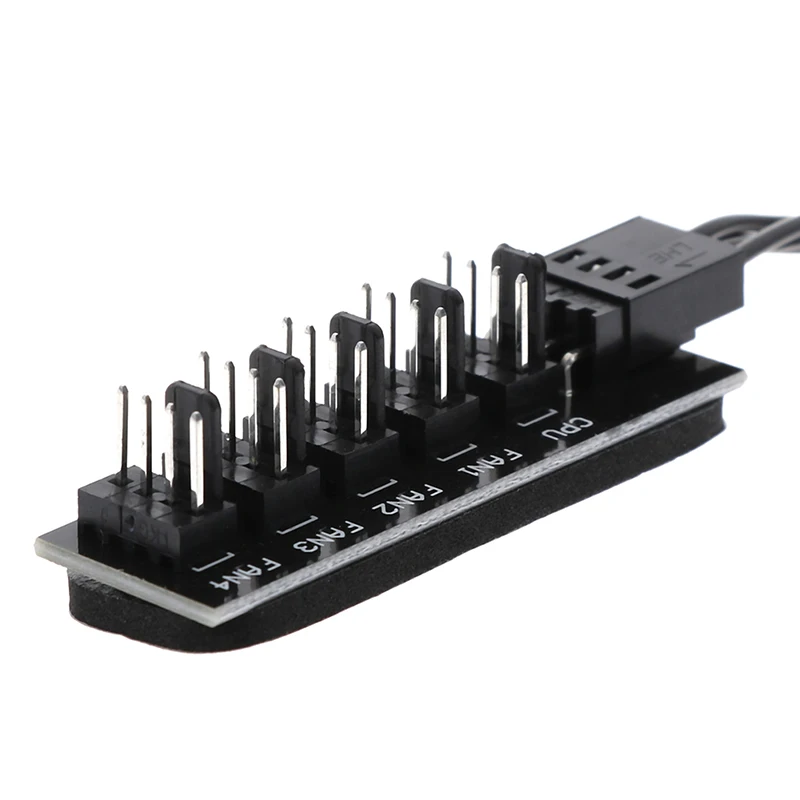 40cm 1 to 5 4-pins PWM CPU Cooler/ Case/ Chasis Cooling Fan Power Cable Hub Splitter Adapter Black Sleeved Jacket | Компьютеры и офис