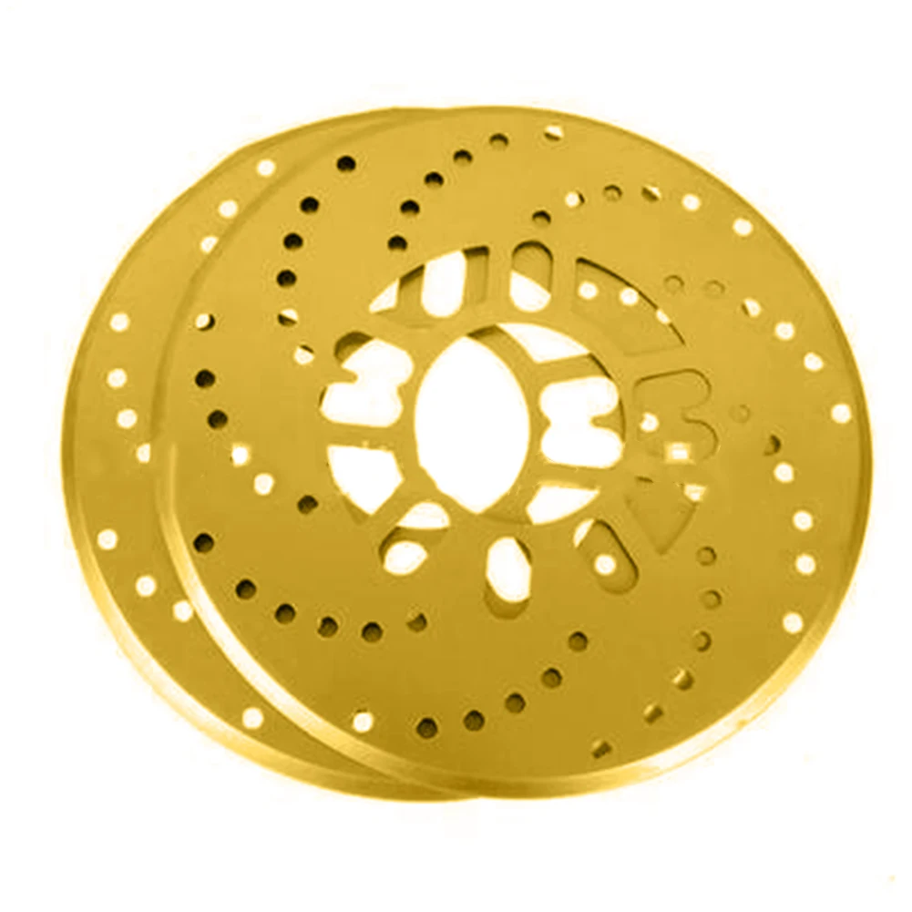 Gold 2 шт./компл. модификация 26 см диск из алюминиевого сплава тормозной диск крышка авто вывеска в виде надписи на автомобильном номере задний барабан - Color: Gold