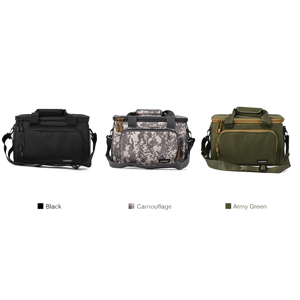 

Portable Fishing Bag Canvas Multifunction Fishing Lure Reel Shoulder Waist Backpack Fish Tackle Bag Case Boxes Lure Reel Pouch