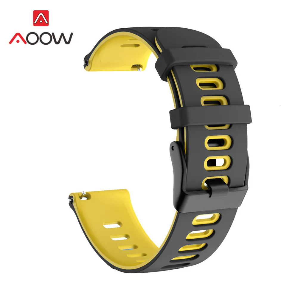 20 мм спортивный силиконовый ремешок для часов samsung Galaxy Watch Active2 40 мм 44 мм 42 мм Active 2 Garmin Amazfit huawei Band ремешок Correa