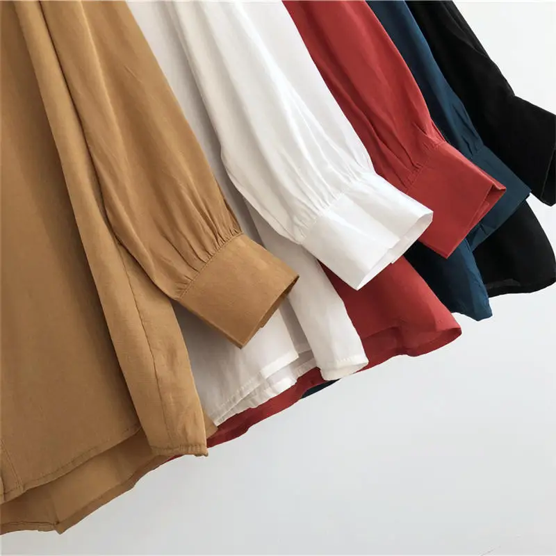 

Spring Autumn Blouse Women Solid Casual Roupa Feminina Shirt Blouse Women Clothes Elegant Ladies Office Tops Shirt Blusas Q2123
