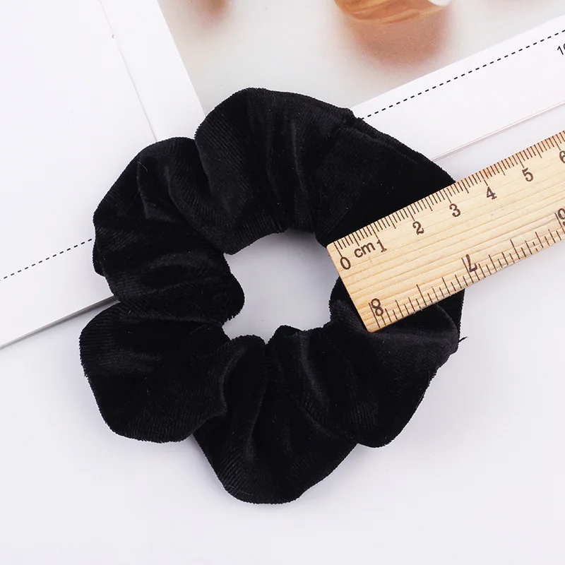

34Colors Korea Velvet Scrunchies Elastic Hair Bands Solid Color Headwear Women Girls Pleated Scrunchie Ponytail Hair Accessories