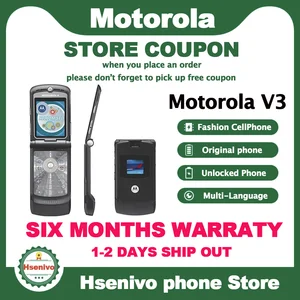 Motorola V3 Восстановленный-Оригинальный разблокированный высококачественный телефон-раскладушка GSM четырехдиапазонный стандартный гарантия на один год бесплатная доставка