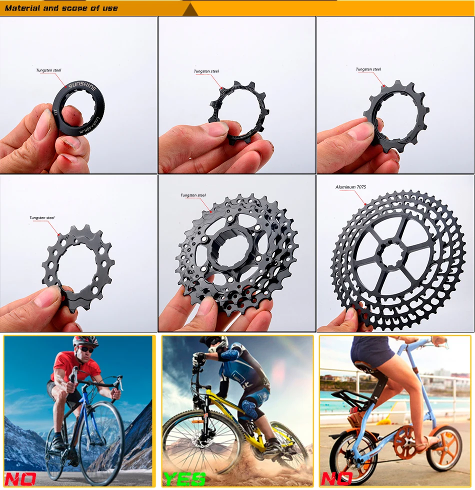 SUNSHNE MTB 11 Geschwindigkeit 11-50 t кассетт 365 г ультралайхт Fahrrad Freilauf 11 t Fahrrad Teile Berg мех shimano M9000 M800
