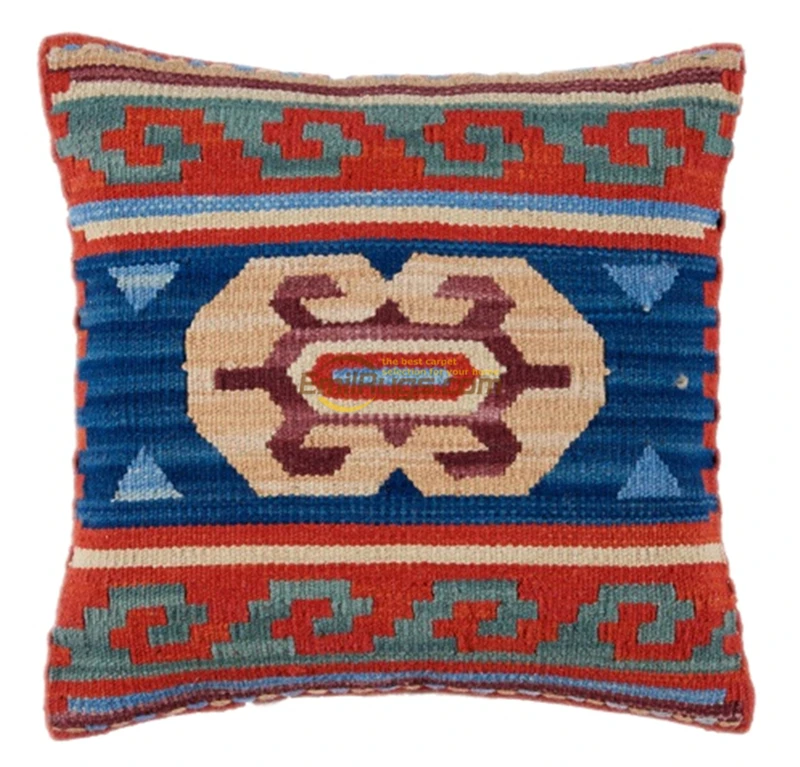 Чехол для подушки 50x70 домашний декор ручной работы плетеная шерсть разные головы