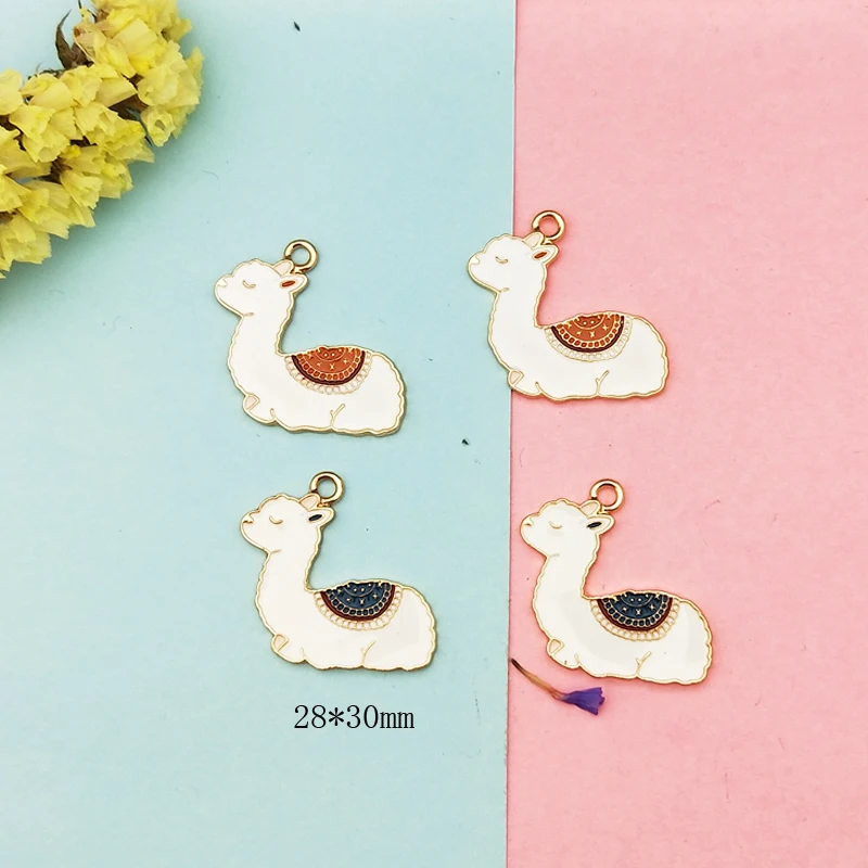 10 шт. 28x30 мм Прекрасный эмалевый Шарм альпака для изготовления ювелирных изделий