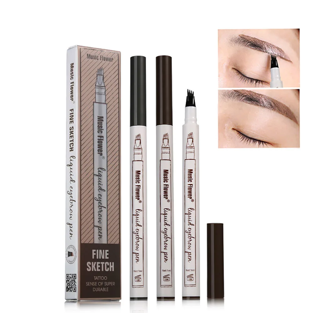 

Hot Sale Four-headed Eyebrow Pen Easy To Draw Long-lasting Waterproof And Sweat-proof Water-based Liquid Not Fade Eyebrow Pencil