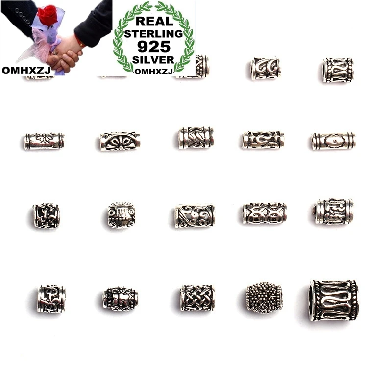 

OMHXZJ оптовая продажа ZB518 аксессуары для изготовления ювелирных изделий своими руками фурнитура для ожерелья из серебра 925 пробы тонкая бусин...