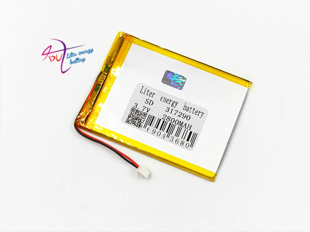 XHR 2P 2 54 10 шт 317290 3 7 в 2800 мач 307090 полимерная литиевая батарея DIY мобильный источник