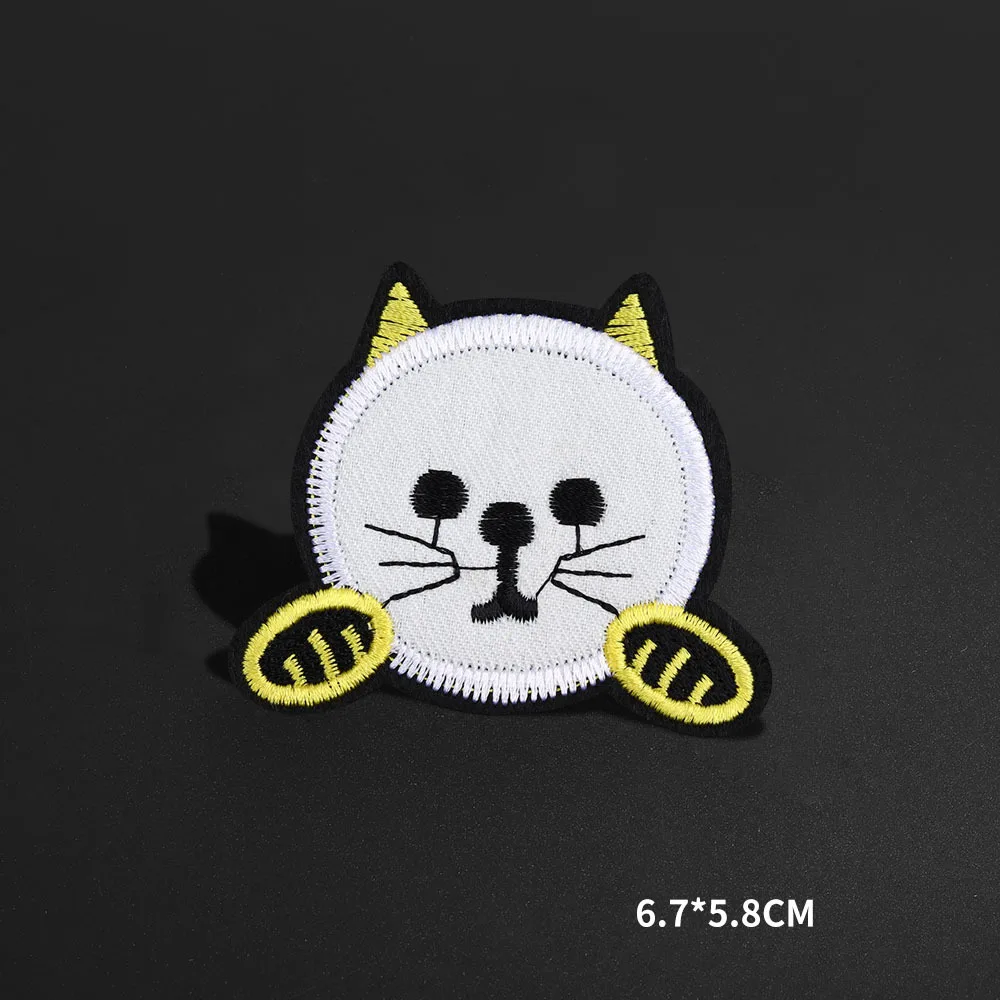 Нашивки для часов в стиле ретро 3D аппликации с вышивкой виде кулака кота сделай