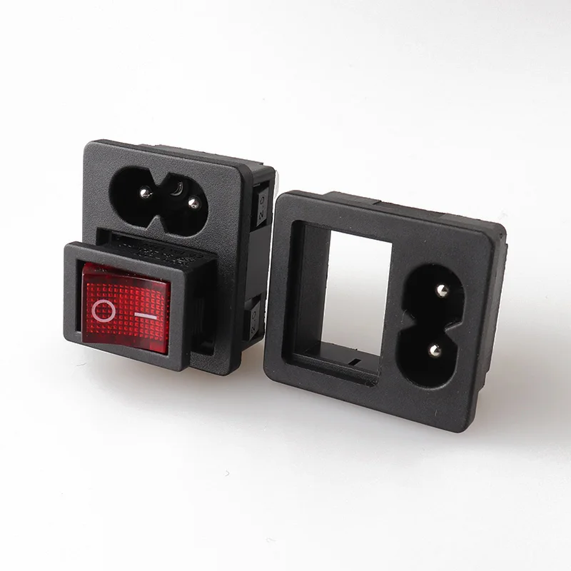 Промышленная Входная электрическая розетка без переключателя IEC C8 с