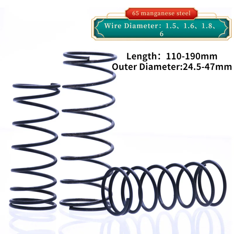 

1pcs Wire Diameter：1.5-6mm 65 Compression Spring Pressure Spring Y-type Compressed Spring Outer Diameter:24.5-47mm