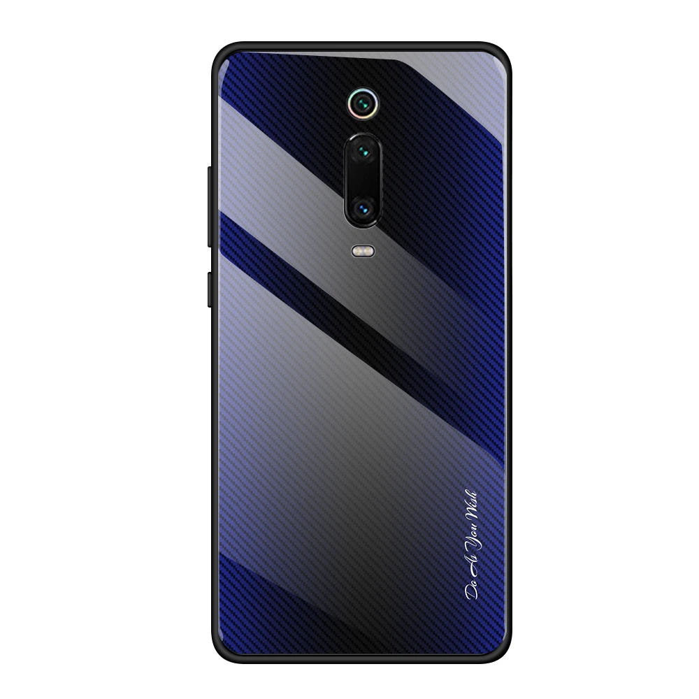 03 Полосатый чехол для телефона для Xiaomi mi 9 T mi 9 T mi 9 T Pro Чехол красный mi K20 K 20 Pro градиентный стеклянный чехол Чехол Бизнес Мода Funda - Цвет: 03