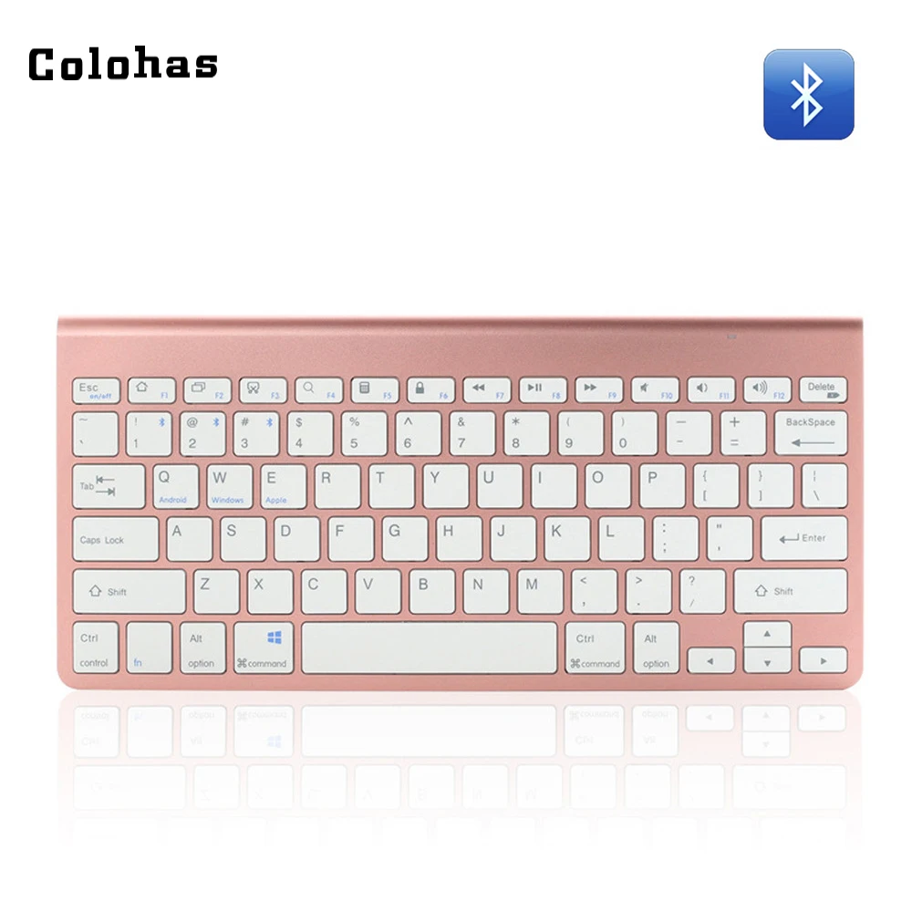 

Bluetooth Wireless 78 Chocolate Keys Mini Keyboard Slim Rechargeable / Battery Type Keypad 10M Work Range Keyboard for Tablet